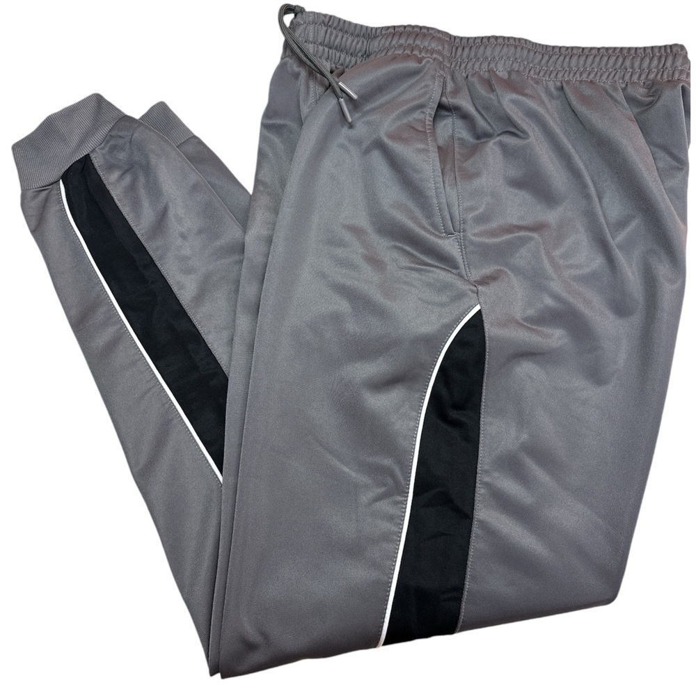 Starting Point Grey/Black/White Track Jogger Lounge Warmup Pants Large